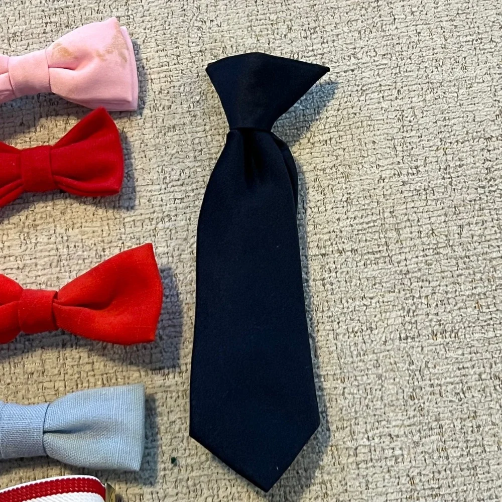 Vintage Boys Accessory Lot Clip On Bow Ties Necktie‎ White Gloves Baseball Belt